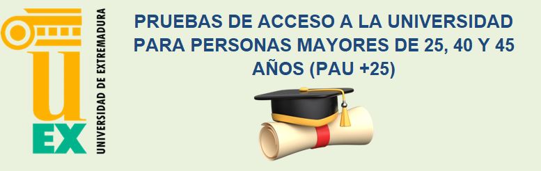 Pruebas acceso a la Universidad mayores de 25, 40 y 45 años